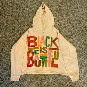 Black is Beautiful cropped hoodie